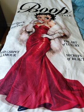 Betty Boop Red Gown Beach Towel